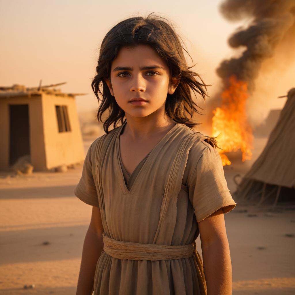 Emotive Portrait of Resilience in War