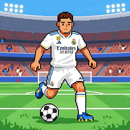 Real Madrid Pixel Art Player Portrait