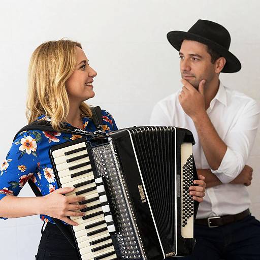 Musical Duo: A Joyful Performance Moment