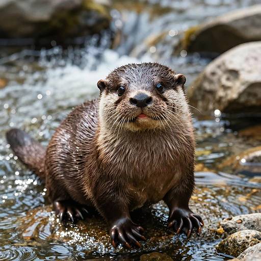 Hyper-Realistic Playful Otter Portrait