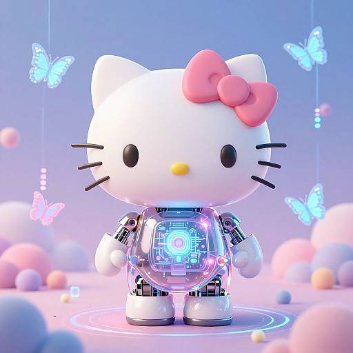 Dreamy Pastel Hello Kitty AI