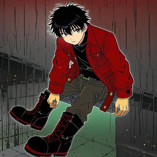 Illustration of Kaneda shoutarou (akira), akira (manga) in the style of Cypress