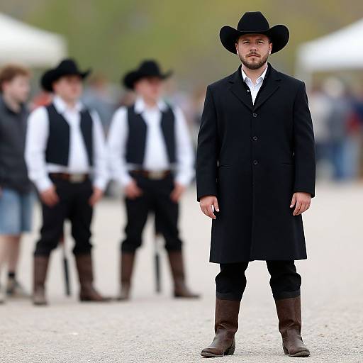 Cowboy Style Men in Coming America Costumes