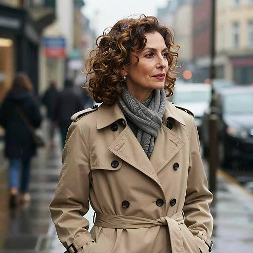 Permed Curls in Rainy City Fashion