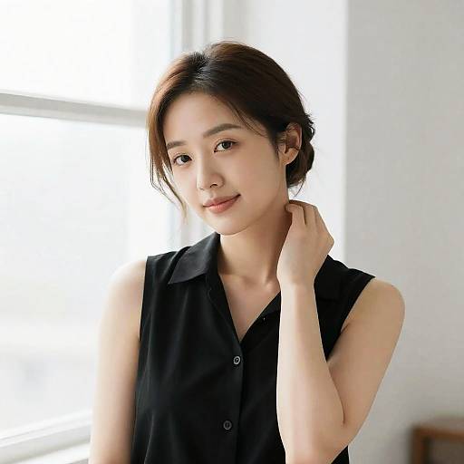 Serene Portrait of an Asian Woman