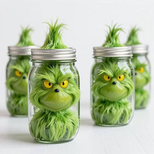 Mischievous Grinch-Inspired Mason Jars