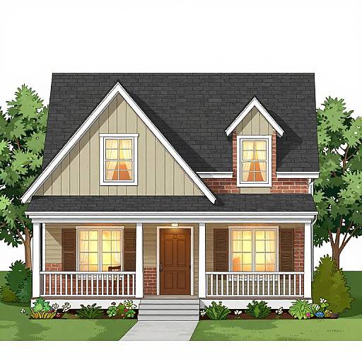 Charming 3-Bedroom Cottage House Plan