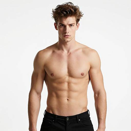 Muscular Young Man Portrait