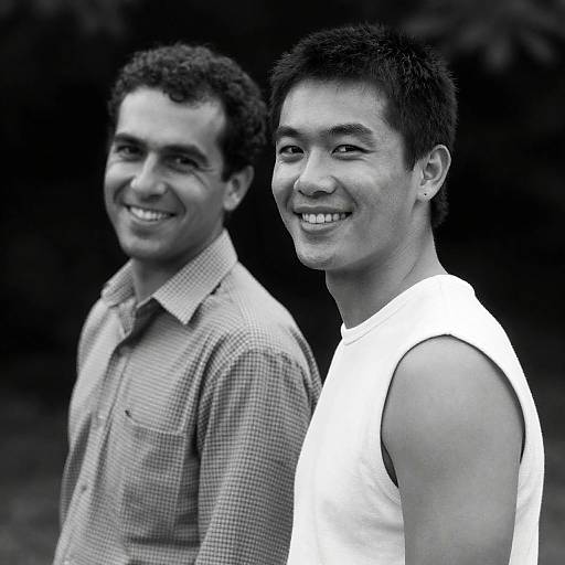 Two Men in a Black-and-White Portrait