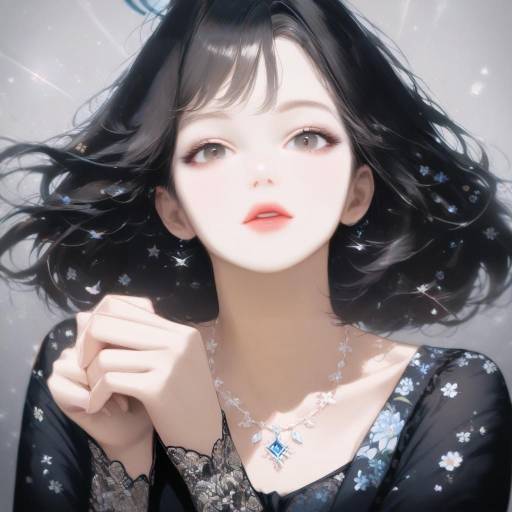 Realistic Portrait of Toki in Black Dress