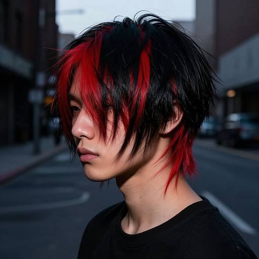 Edgy Asymmetrical Hair in Urban Dusk