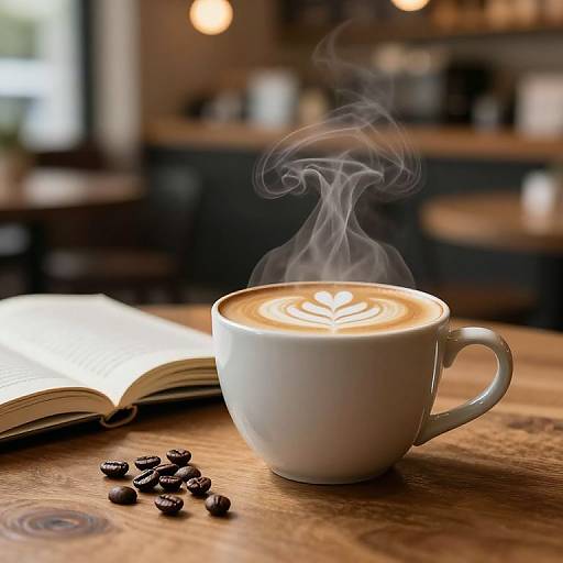 Cozy Coffee Moment with Latte Art