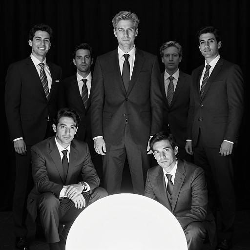 Classic B&W Portrait of Men in Suits