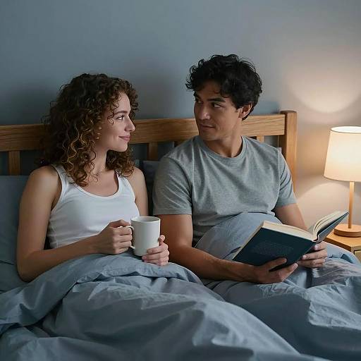 Intimate Moment: Couple in Soft Light