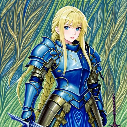 Illustration of Agrias oaks, final fantasy in the style of Shintarou