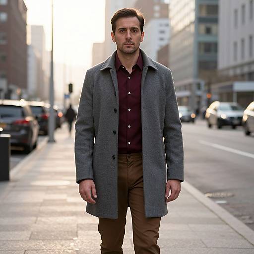 Confident Man in Urban Golden Hour