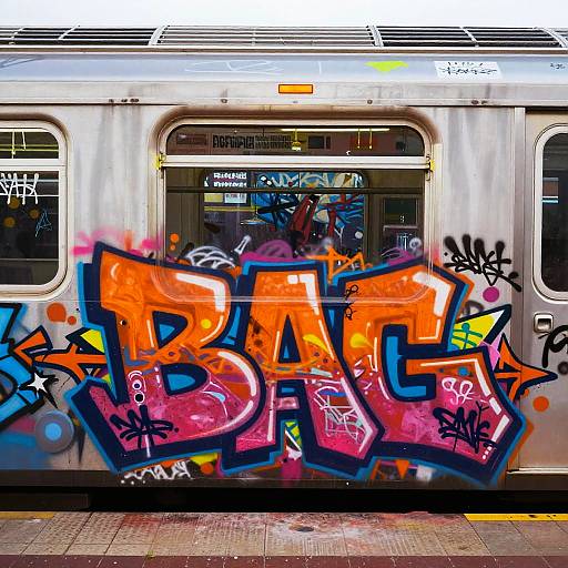 Vibrant Subway Graffiti Art Scene