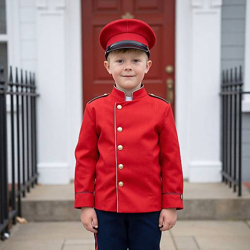 Boy in Postman Pat Costume