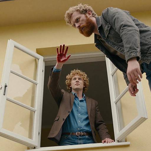 Intense Encounter Under Open Window