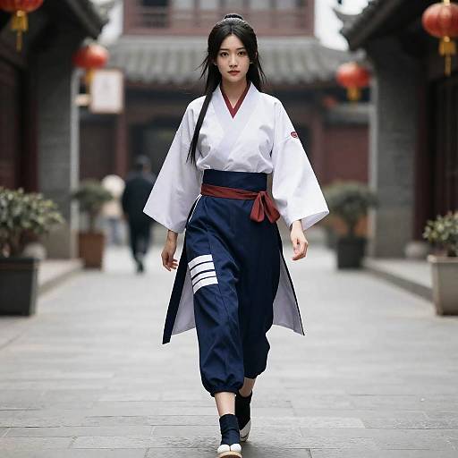 Itachi Costume Woman in Traditional Dress