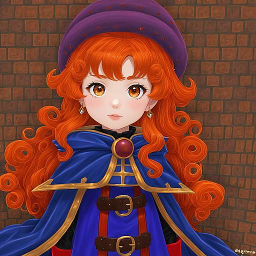 Illustration of Alena (dq4), dragon quest in the style of Yunamaro