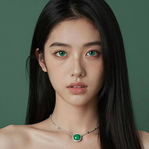 Realistic Portrait of a Girl with Jewelry