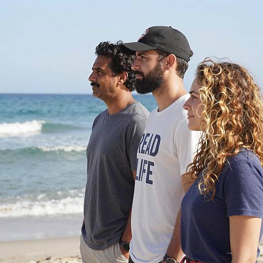 Beach Moment with Friends: A Photograph