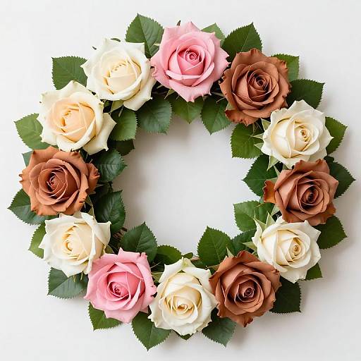 Vibrant Spring Rose Wreath Design