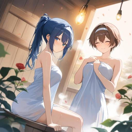 Admiral Kancolle in a Relaxing Onsen