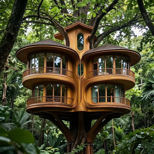 Futuristic Art Nouveau Tree-House