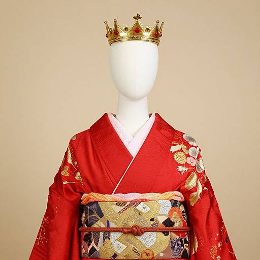 Mannequin in Red and Gold Kimono