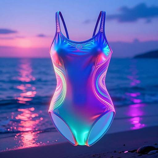 Futuristic Neon Swimsuit Design