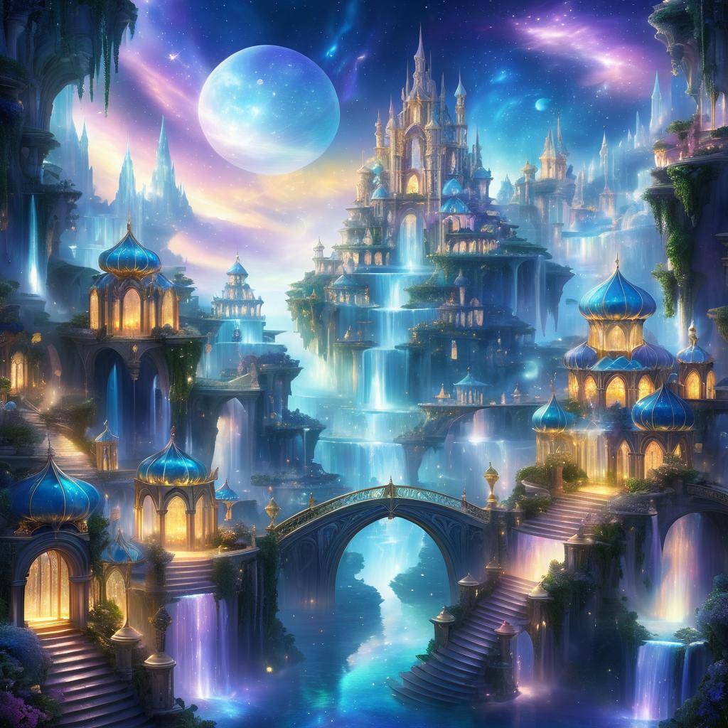 Celestial City in the Clouds Fantasy Art