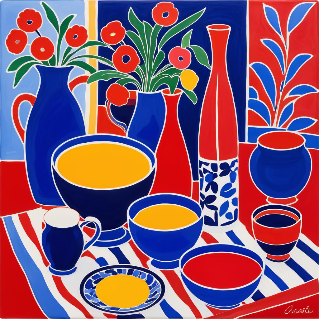 Joyful Matisse-Inspired Still Life Art