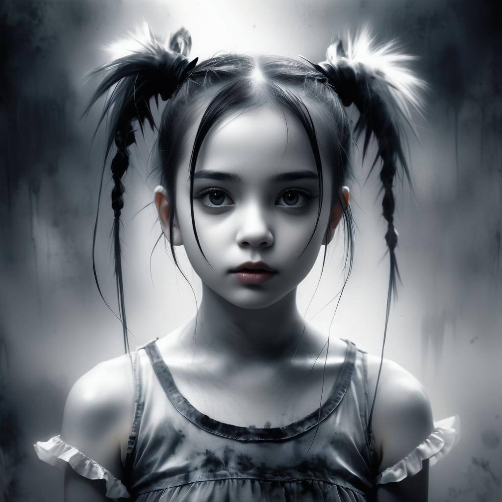 Emotional Young Girl in Conceptual Design