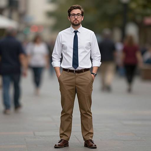 Funny Man in Casual Dress Costume