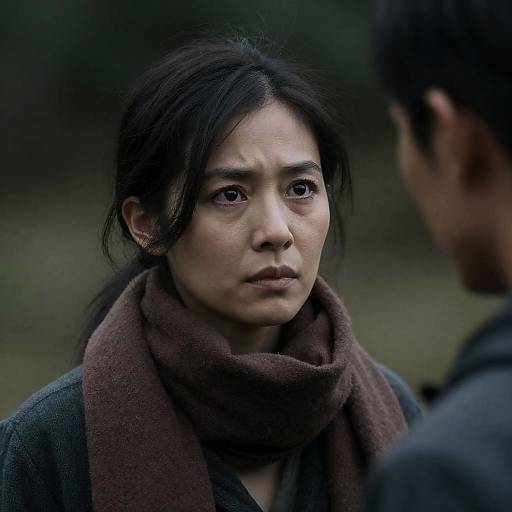 Intense Portrait of Asian Woman