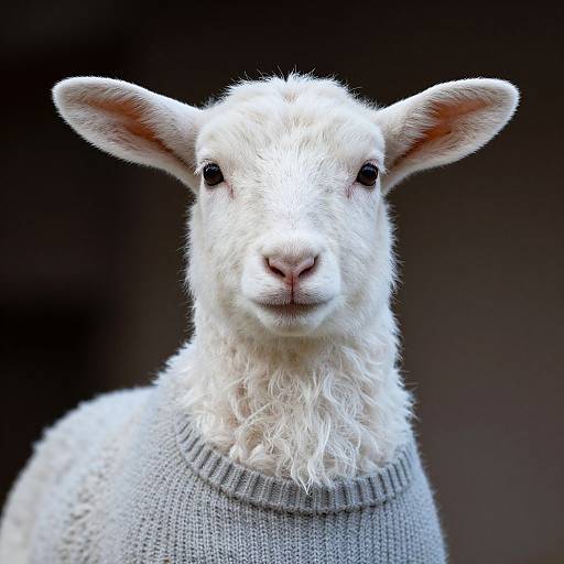 Human Lamb Hybrid Portrait