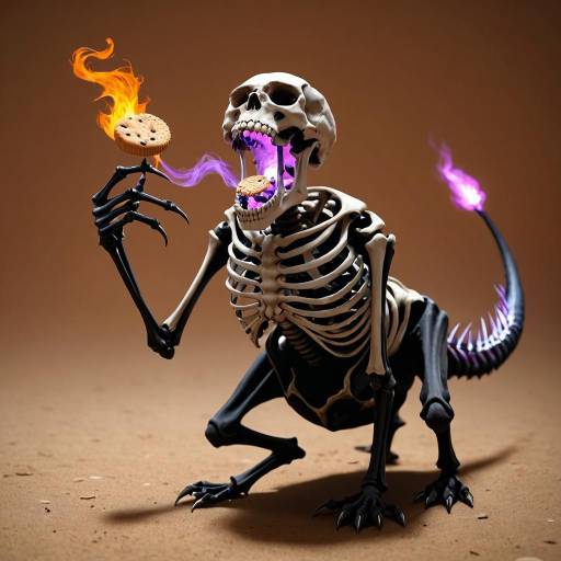 Happy Skeleton Beast Enjoying a Cookie Happy Skeleton Beast Enjoying a Cookie