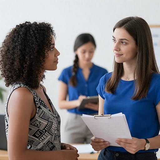 Office Interaction Among Three Women