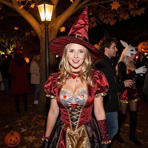 Vibrant Halloween Costume Party Scene