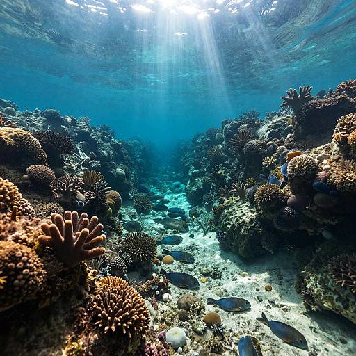 Tranquil Underwater Seafloor Panorama