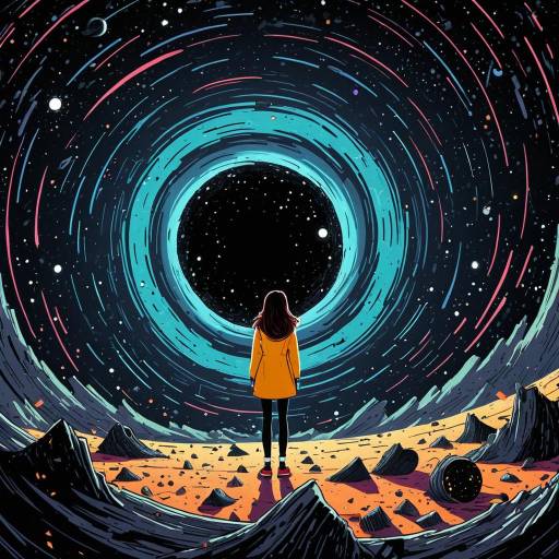 Curious Woman and Mystical Black Hole