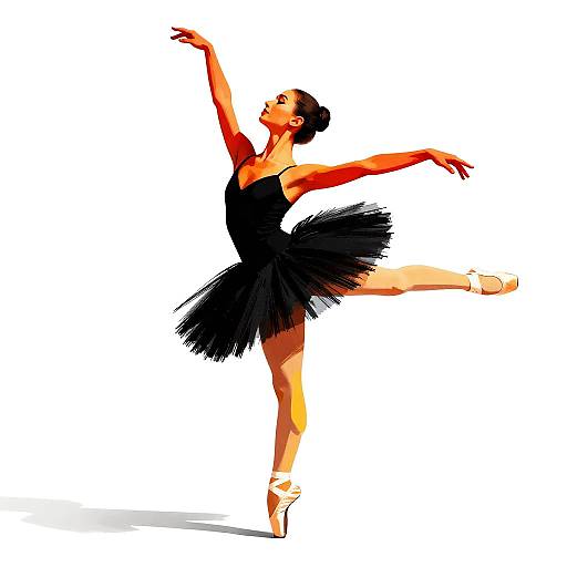 Patrick Nagel Style Ballerina Art