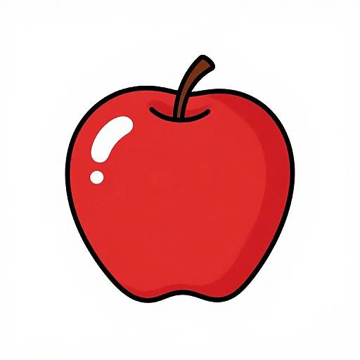 Simple Red Apple Illustration
