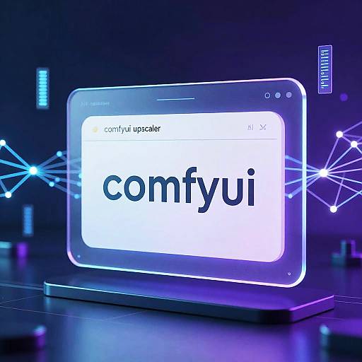 Futuristic ComfyUI Upscaler Interface