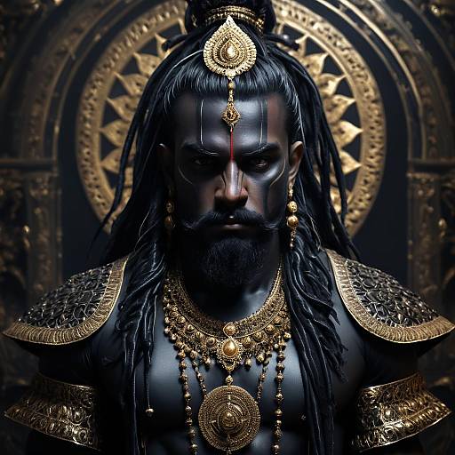 Ornate Ominous Aghori Portrait Macro 35mm