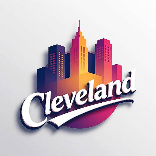 Cleveland Logo Vibrant Geometric Design