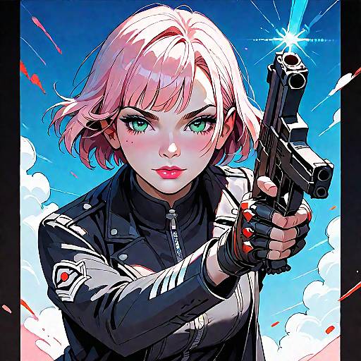 Anime Characters Aiming Handguns