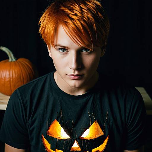 Halloween Solo with Jack-o'-Lantern Boy